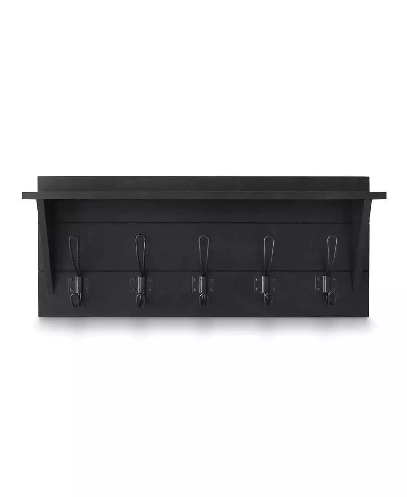 HBCY Creations Rustic Wall-Mounted Coat Rack Shelf, 24" Solid Pine Wood with Hooks, Country Style for Entryway, Kitchen
Bathroom 4