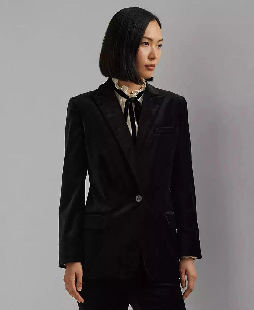 Ralph Lauren Women's Stretch Velvet Blazer, Regular & Petite 1