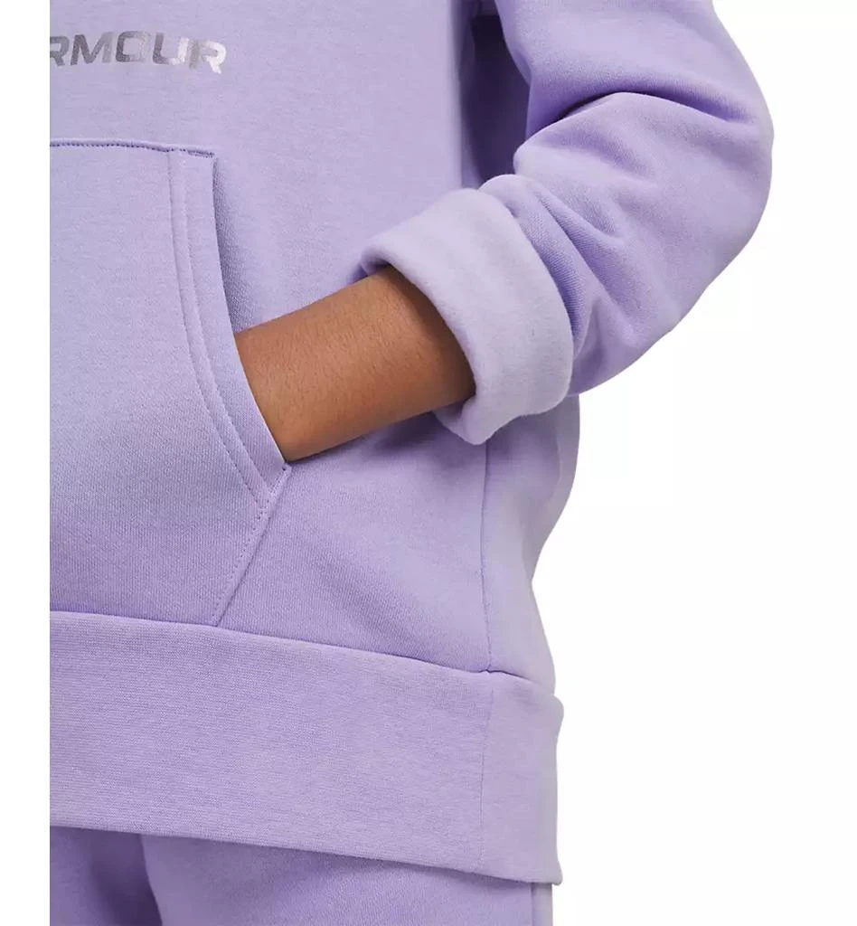 Under Armour Girls 6-16 Rival Long Sleeve Shimmer Hoodie 3