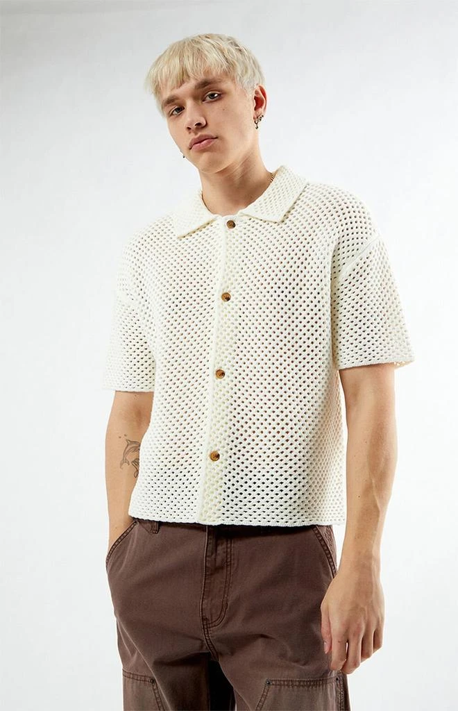 PacSun Spence Open Knit Camp Shirt 1