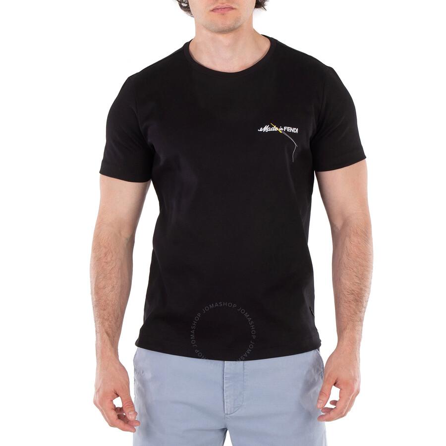 【送料&関税込】Fendi Crest Embroidered Crewneck T-shirt Fendi Fendi Crest Embroidered Crewneck T-Shirt - Gilets