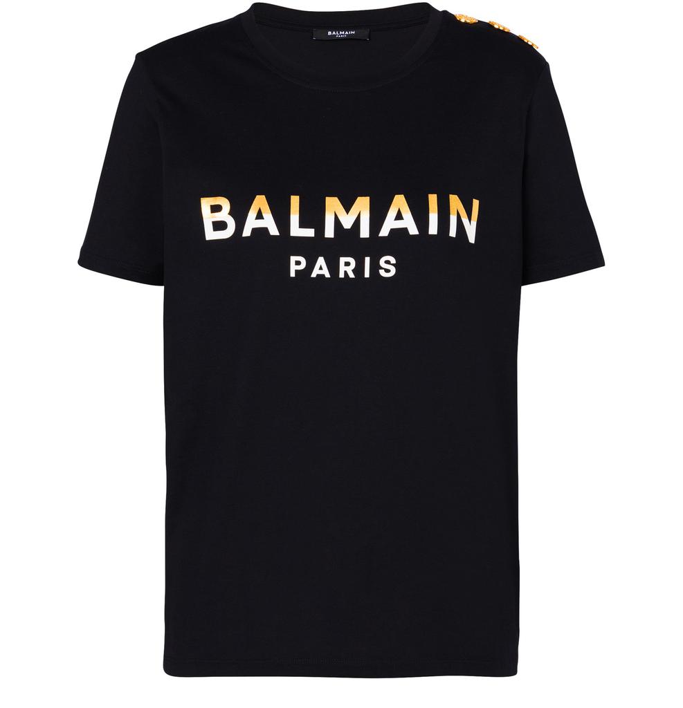 BALMAIN Balmain Paris T Shirt With Buttons L T Shirts Free Shipping BeyondStyle