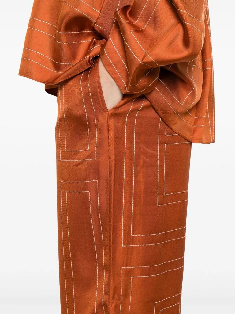 Totême TOTEME - Monogram Silk Pajama Pants 4