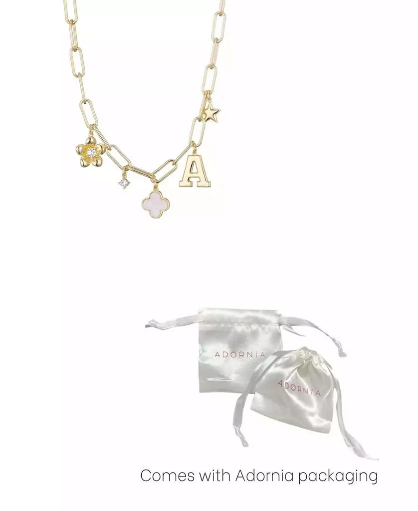 ADORNIA Gold Initial Chunky Charm Necklace 3