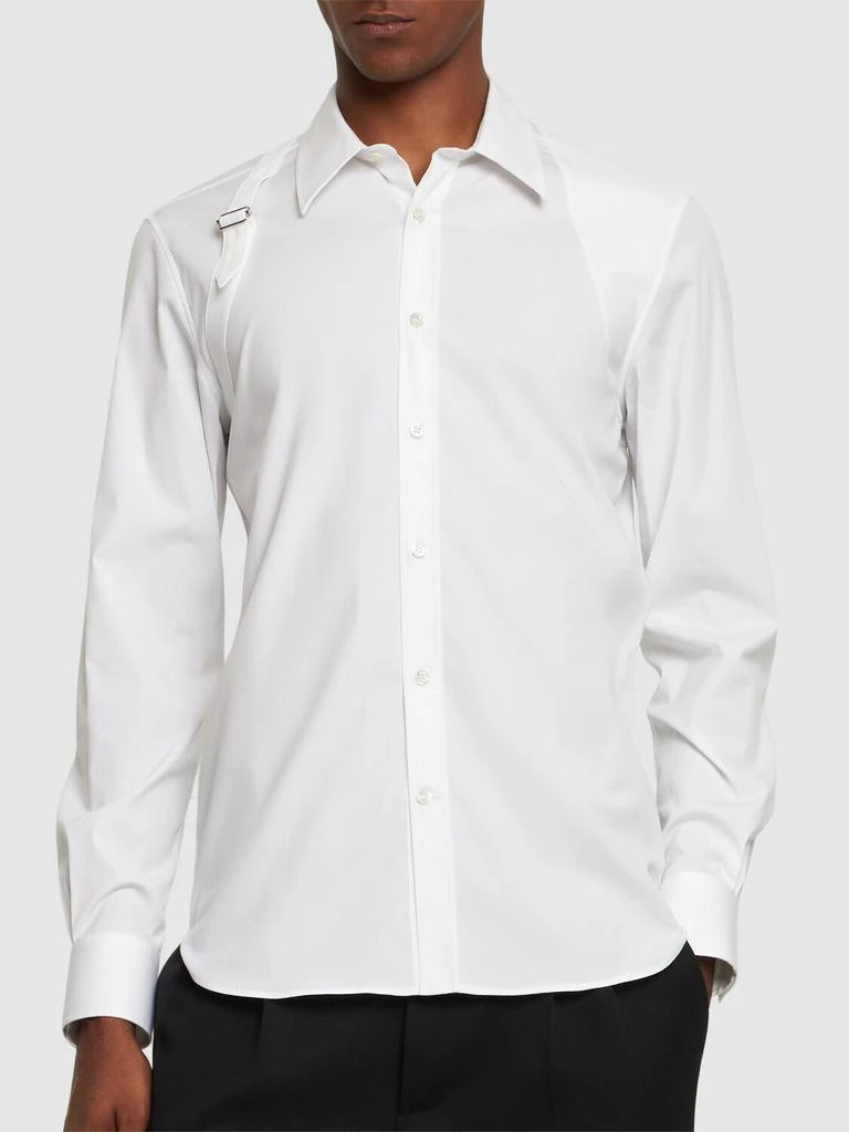 Alexander McQueen Harness Stretch Cotton Poplin Shirt 2