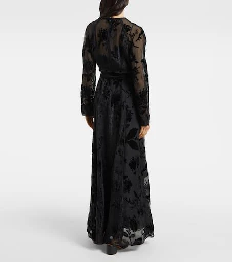 Zimmermann Burnout Sheath floral velvet maxi dress 3
