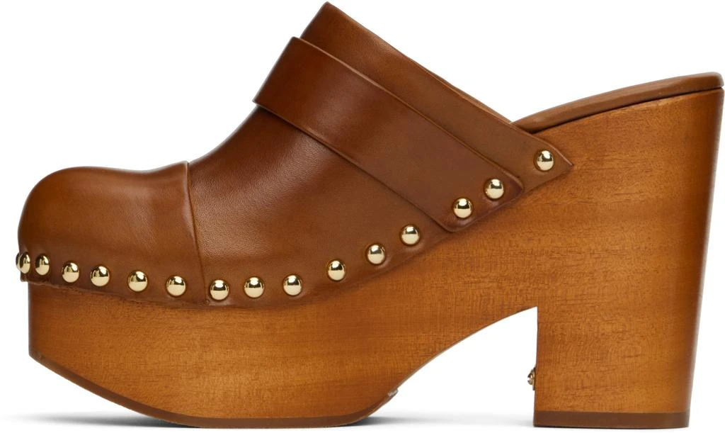 Chloé Brown Jeanette Wedge Mules 3