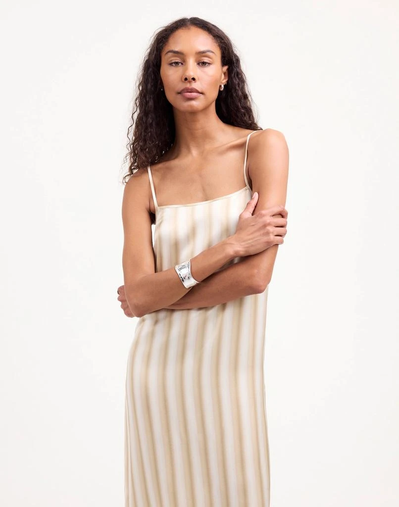 Madewell Midi Slip Dress in Stripe Silk 2