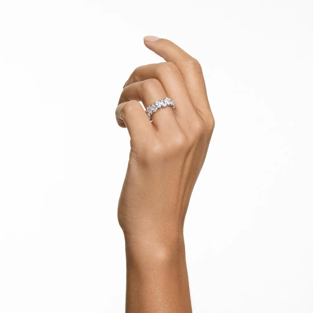 Swarovski Matrix vittore ring drop cut white rhodium plated 2