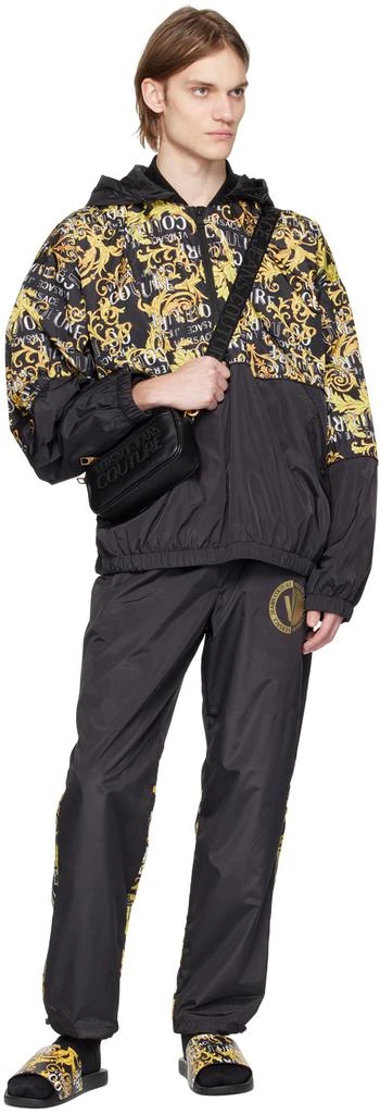 Versace Black Logo Couture Slides 5