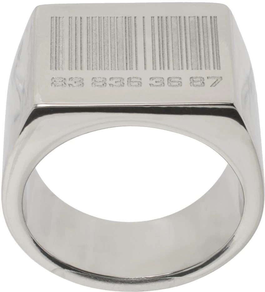 VTMNTS Silver Barcode Ring