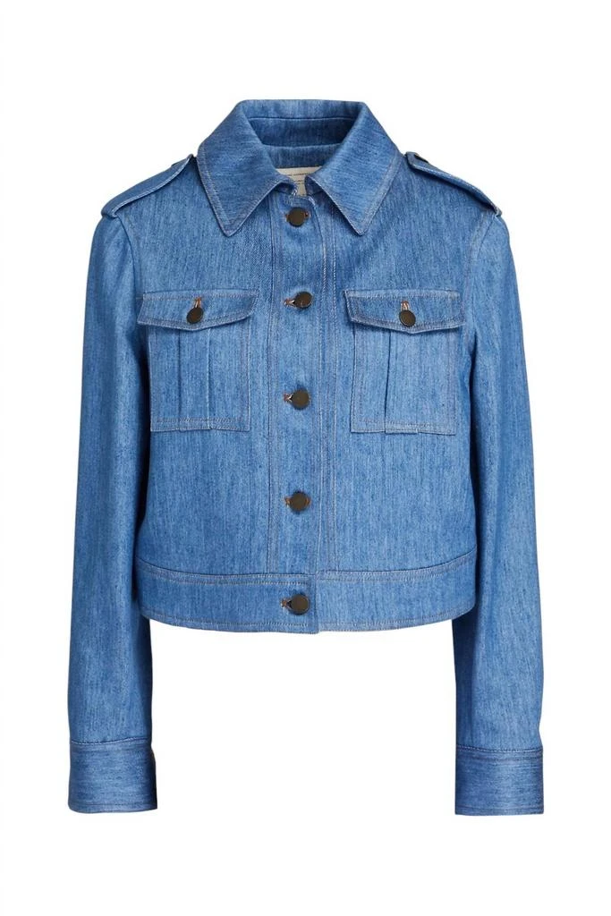 Giuliva Heritage The Dianora Jacket In Blue Denim 3