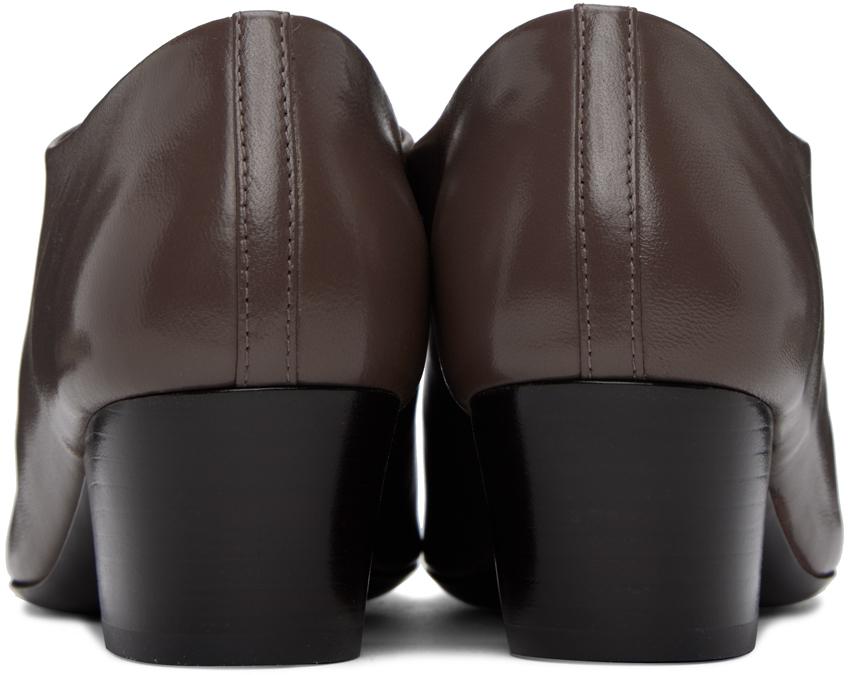 LEMAIRE Gray Heeled Derbies