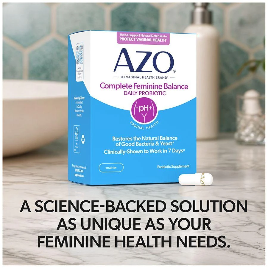 AZO Complete Feminine Balance Daily Probiotics for Women Capsules 5