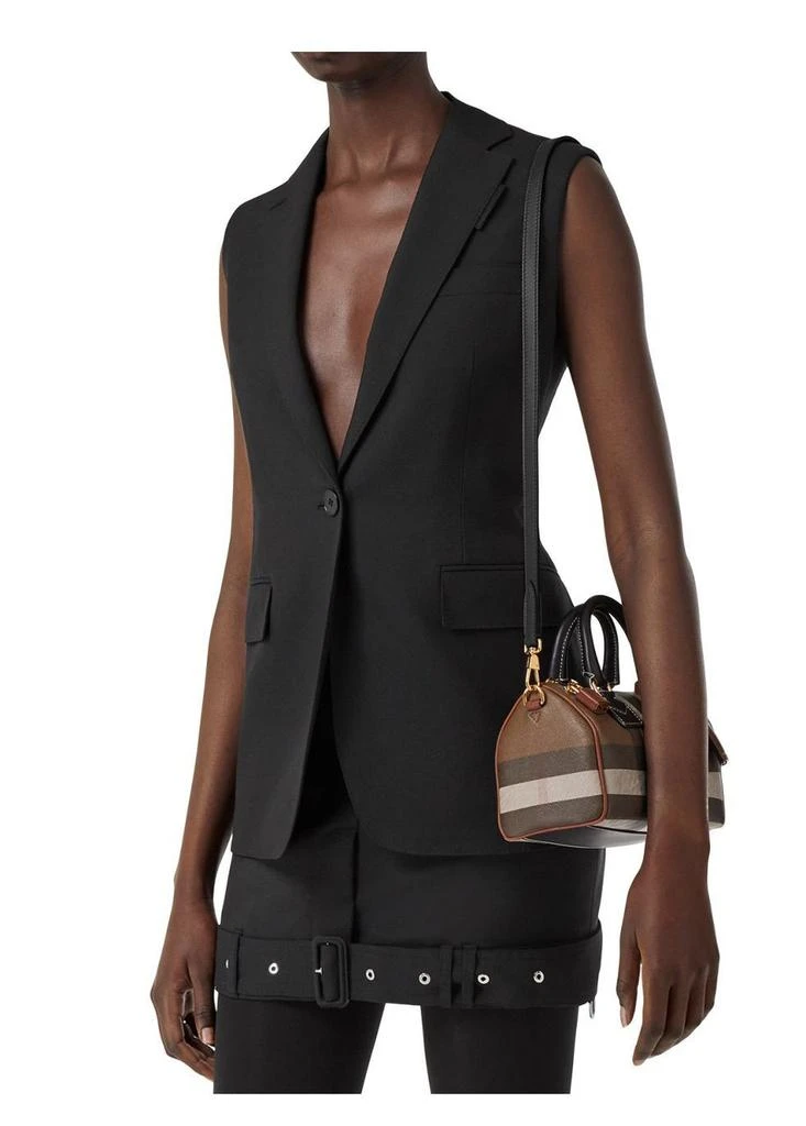 Burberry Mini check and leather bowling bag 4