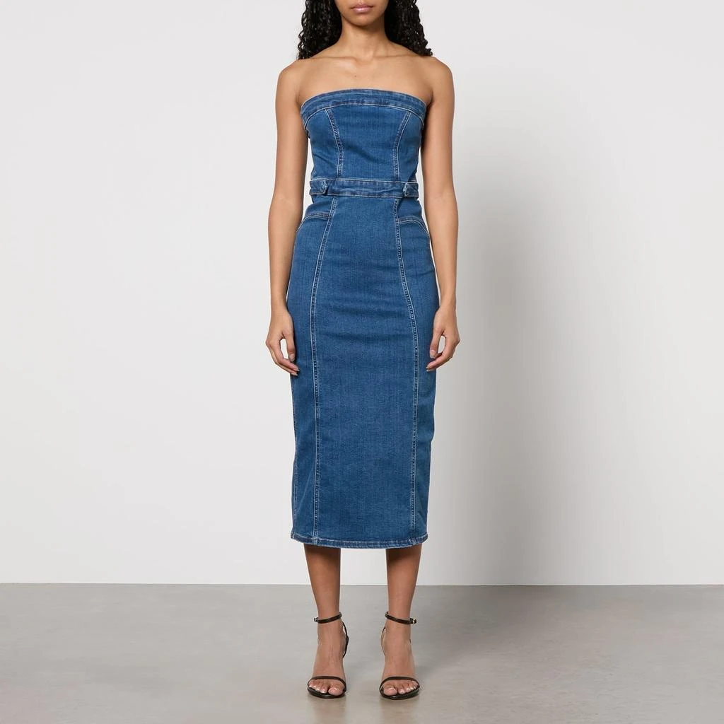 Good American Good American Stretch-Denim Midi Dress 1