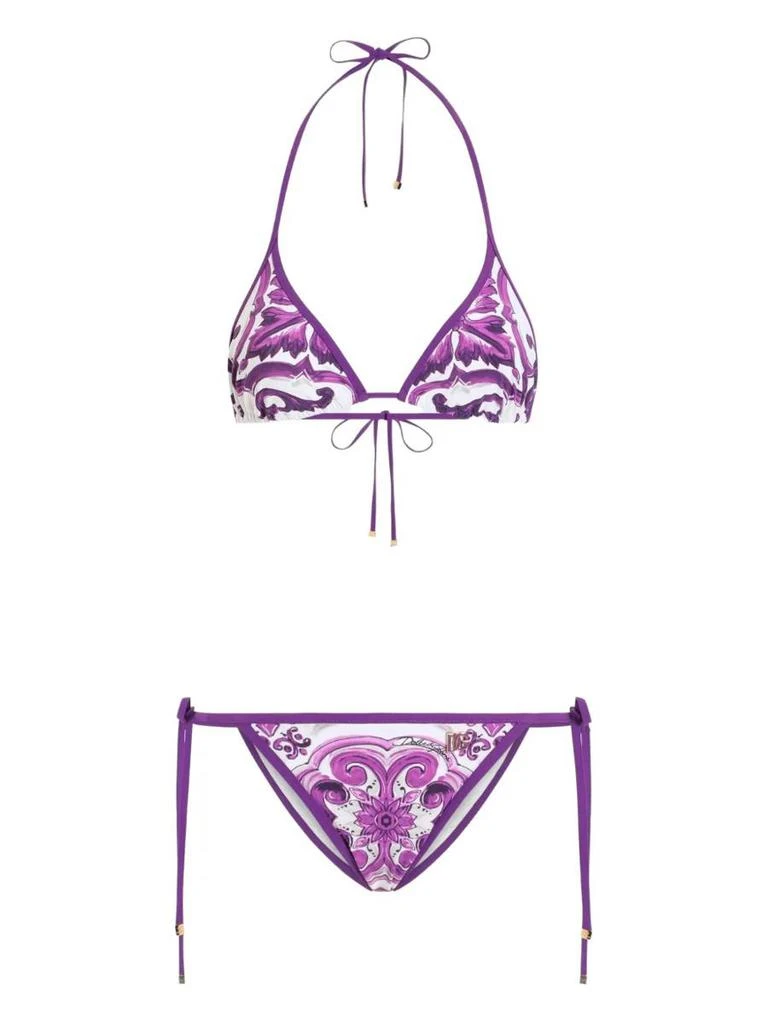 Dolce & Gabbana Dolce & Gabbana Majolica Print Bikini 1