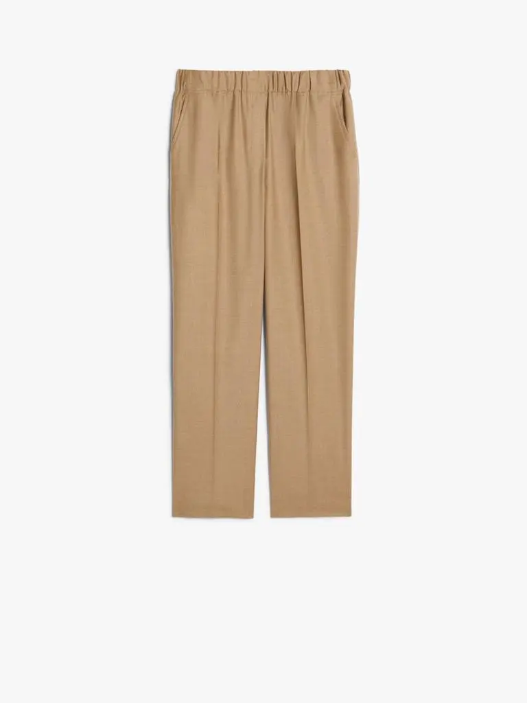 Weekend Max Mara Comfort-fit flannel trousers 4