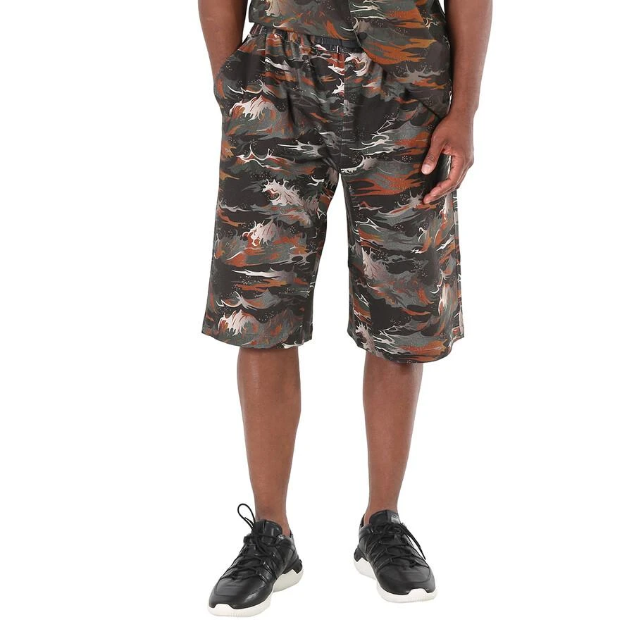 White Mountaineering Men
s Graphic-Print Wide-Leg Shorts 1