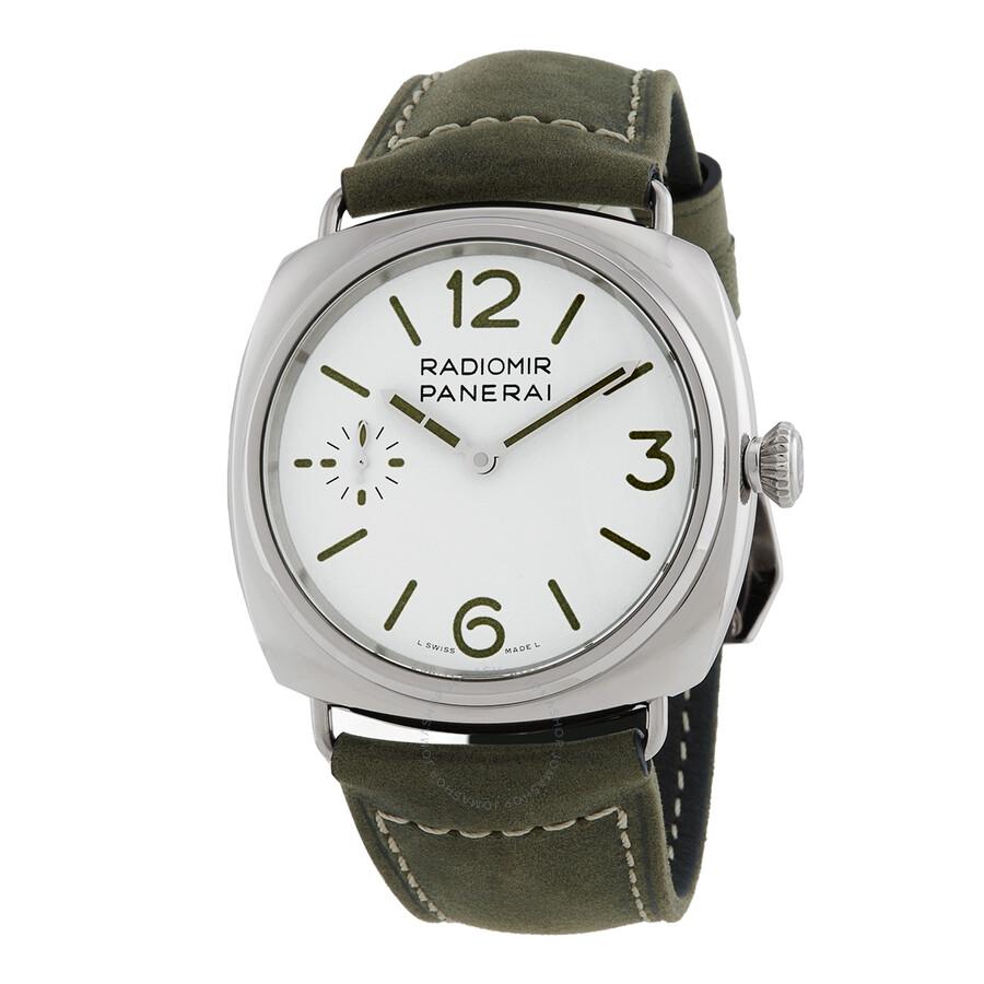 Panerai Radiomir Officine 45mm Hand Wind White Dial Men's Watch PAM01384