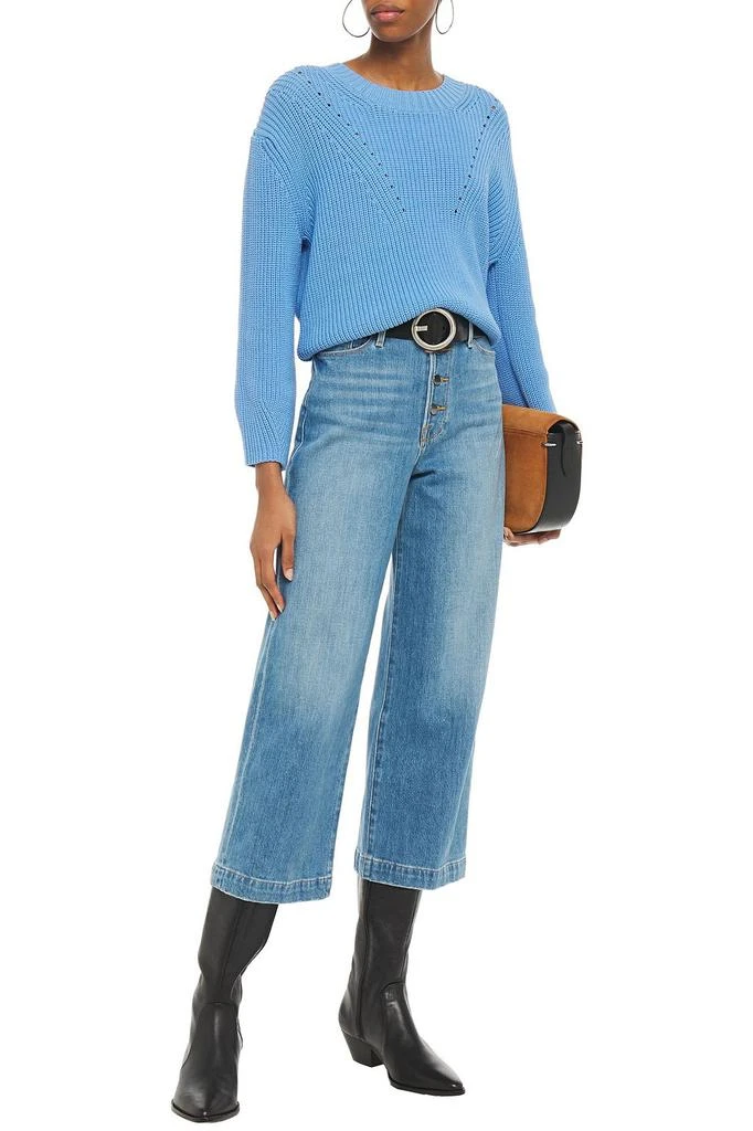 FRAME Ali Wide Crop faded high-rise wide-leg jeans 2
