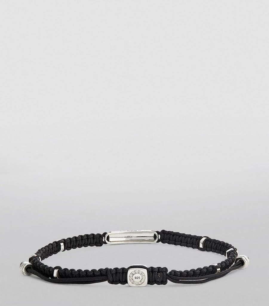 Tateossian Silver Baton Macramé Bracelet 2