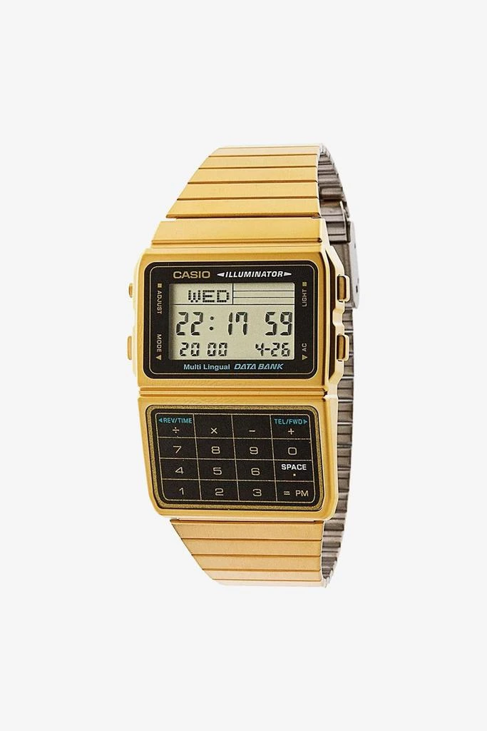 Los Angeles Apparel WCH611G - Men's Gold Tone Casio Calculator Watch 1