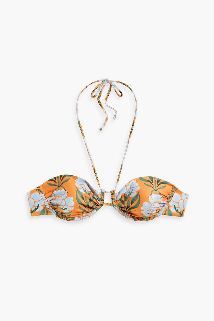 Agua by Agua Bendita Bronce Semilla Otono floral-print halterneck underwired bikini top