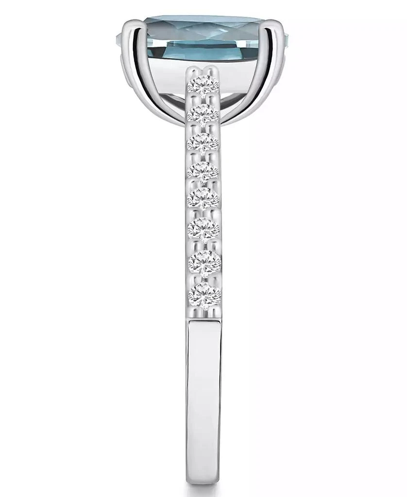 Macy's Aquamarine (2-1/2 ct. t.w.) and Diamond (1/4 ct. t.w.) Ring in 14K White Gold 4