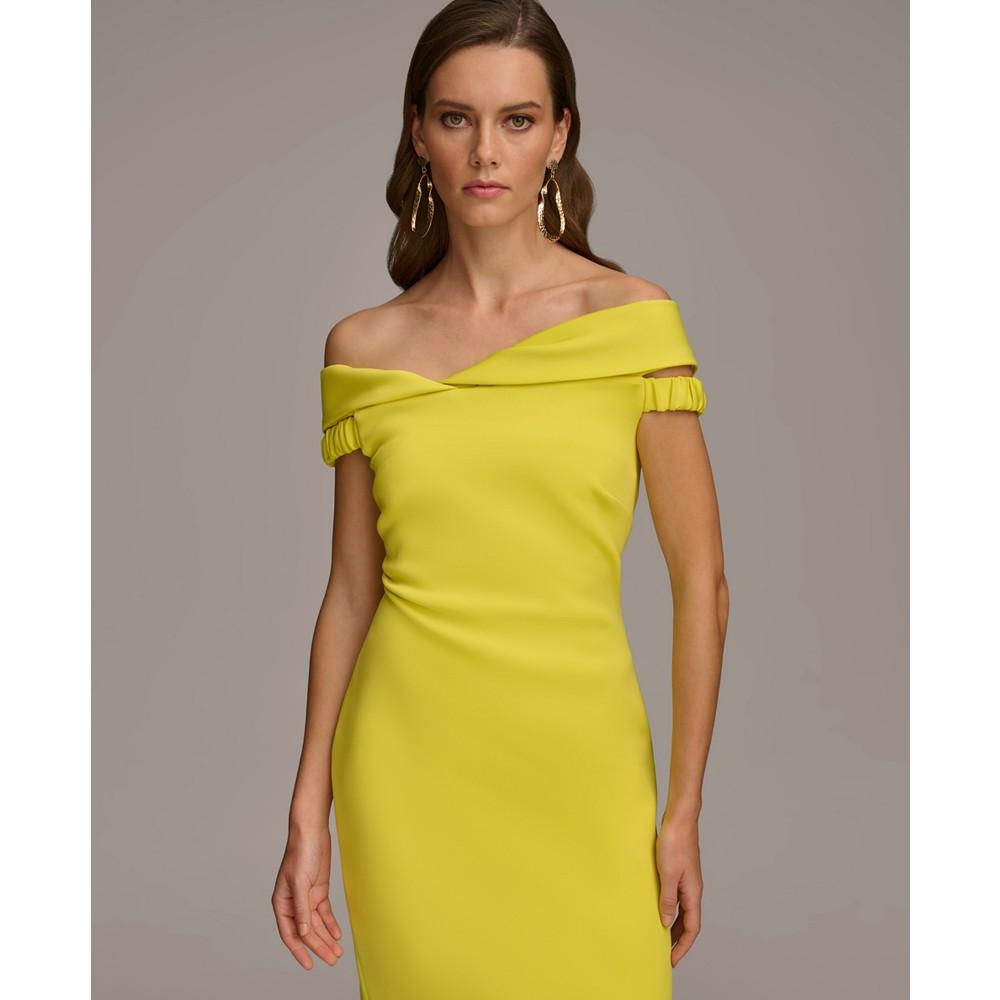 Donna karan ruffle sheath dress online