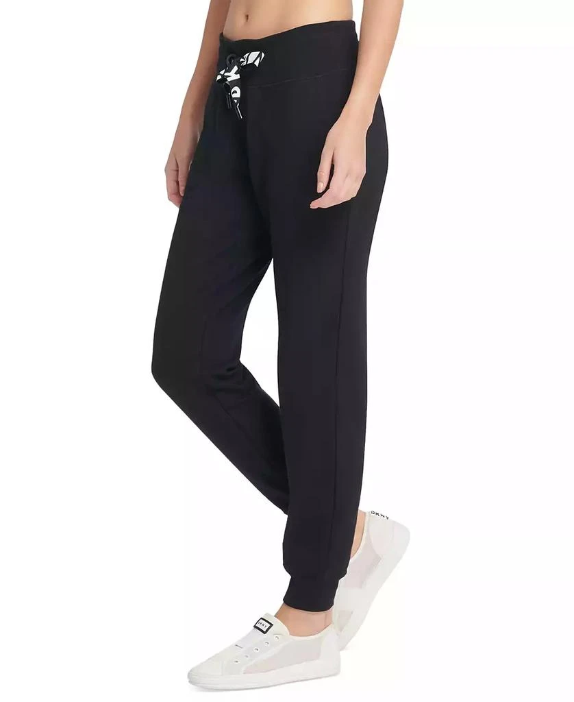 DKNY Women's Logo-Drawstring Fleece Jogger Sweatpants 3