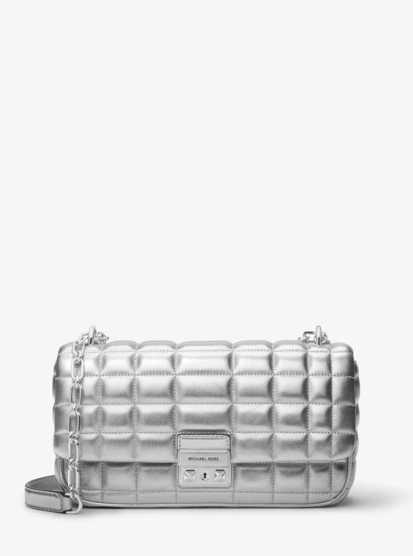 Michael Kors Tribeca Large Metallic Quilted Leather Shoulder Bag 1