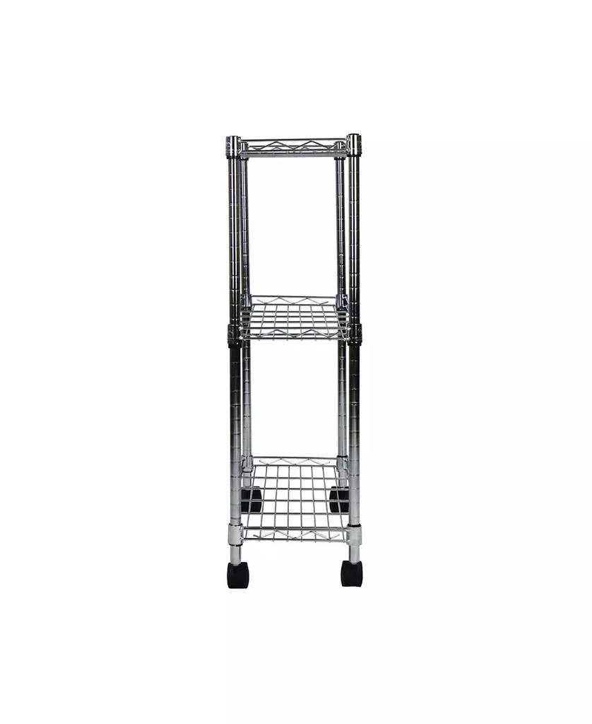 Oceanstar 3-Tier Shelving All-Purpose Chrome Utility Cart 2