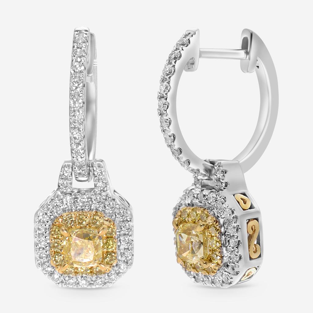 Gregg Ruth Gregg Ruth 14K White Gold, Diamond 0.55ct. and Pavé Diamonds 0.39ct. tw. Drop Earrings 603855-GCR/000939.166