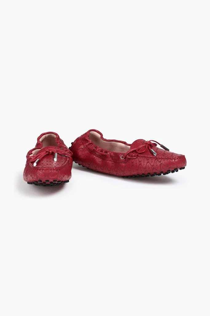 Tod's Heaven Lacetto embossed leather loafers 2