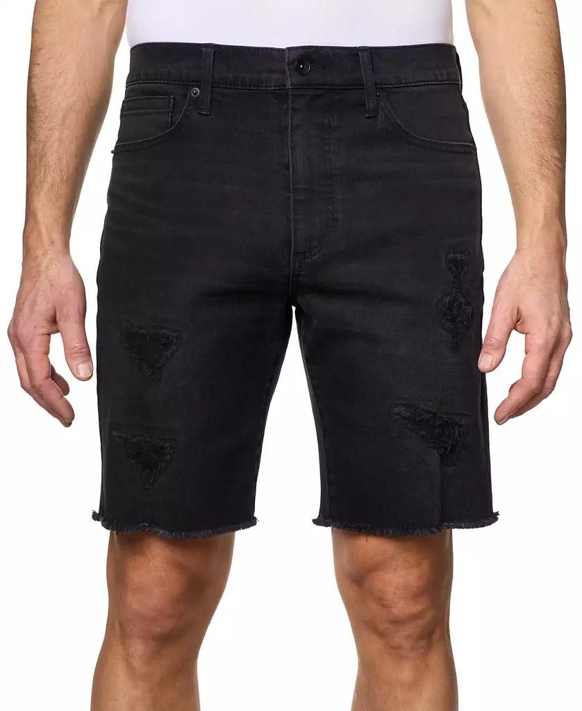 Lazer Men's Zack Slim-Fit Stretch Rip & Repair 9-1/2" Denim Shorts