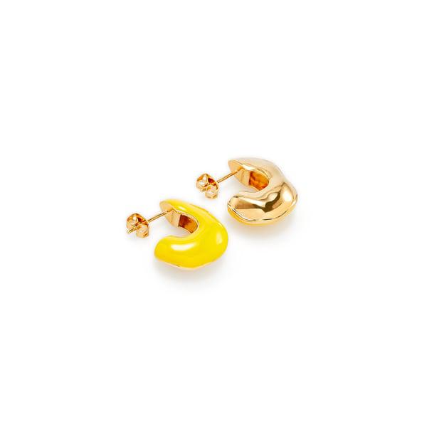 Missoma Squiggle two-tone earrings