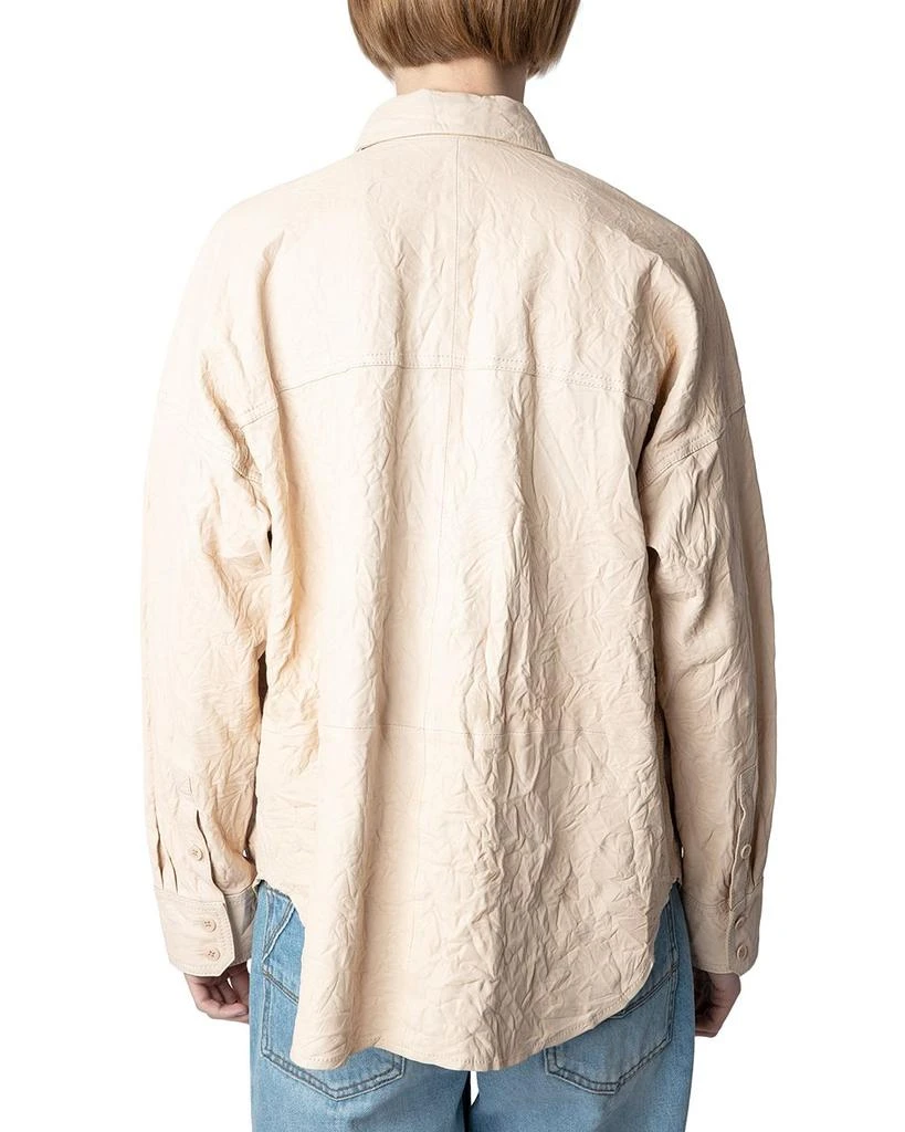 Zadig&Voltaire Tamara Crinkled Leather Shirt 2