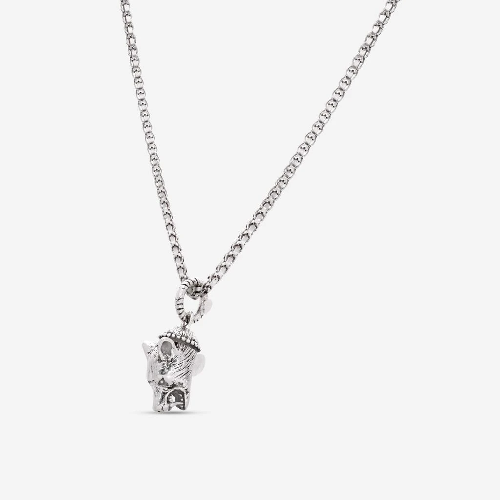 Gucci Gucci Anger Forest Sterling Silver Wolf Pendant Necklace YBB524122001 2