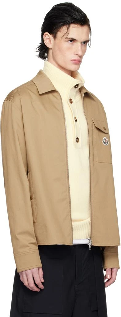 Moncler Tan Cotton Gabardine Zip-Up Jacket 2