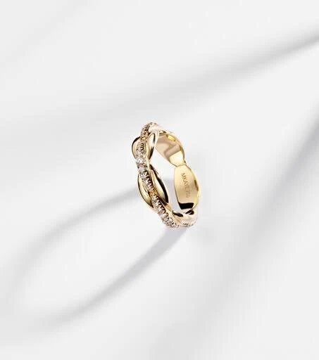 Melissa Kaye Ada 18kt gold ring with diamonds 5