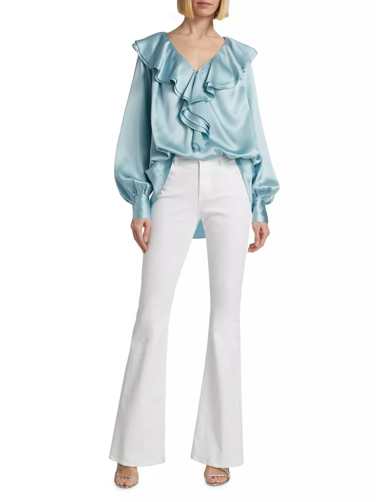PRABAL GURUNG Ruffle V-Front Blouse 2
