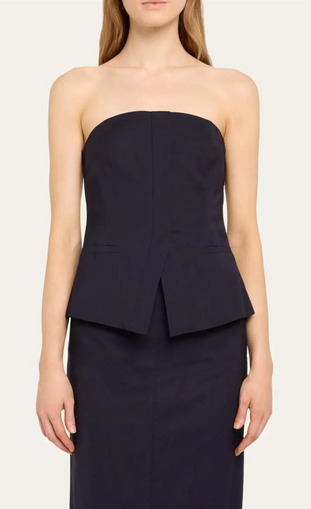 A.L.C. Renee Tailored Strapless Top In Maritime Navy 1
