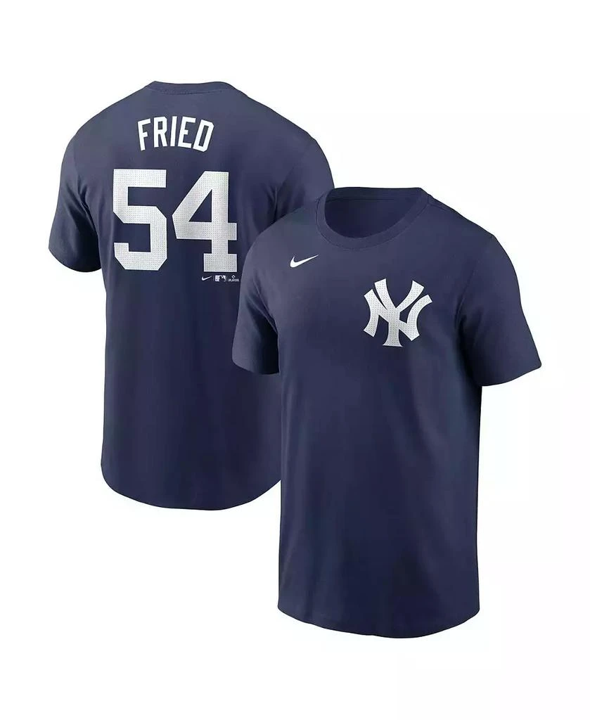 NIKE Men's Max Fried Navy New York Yankees Fuse Name Number T-Shirt 1