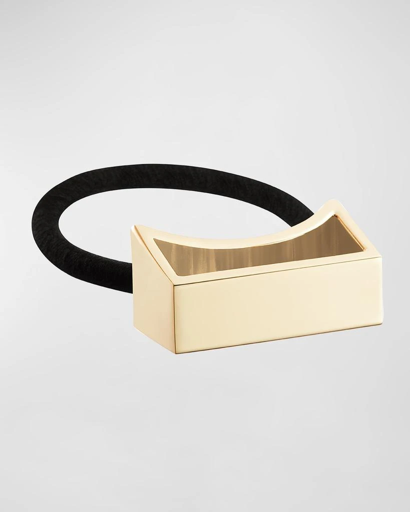 Oribe Geometric Gold Plated Metal Ponytail Holder 1