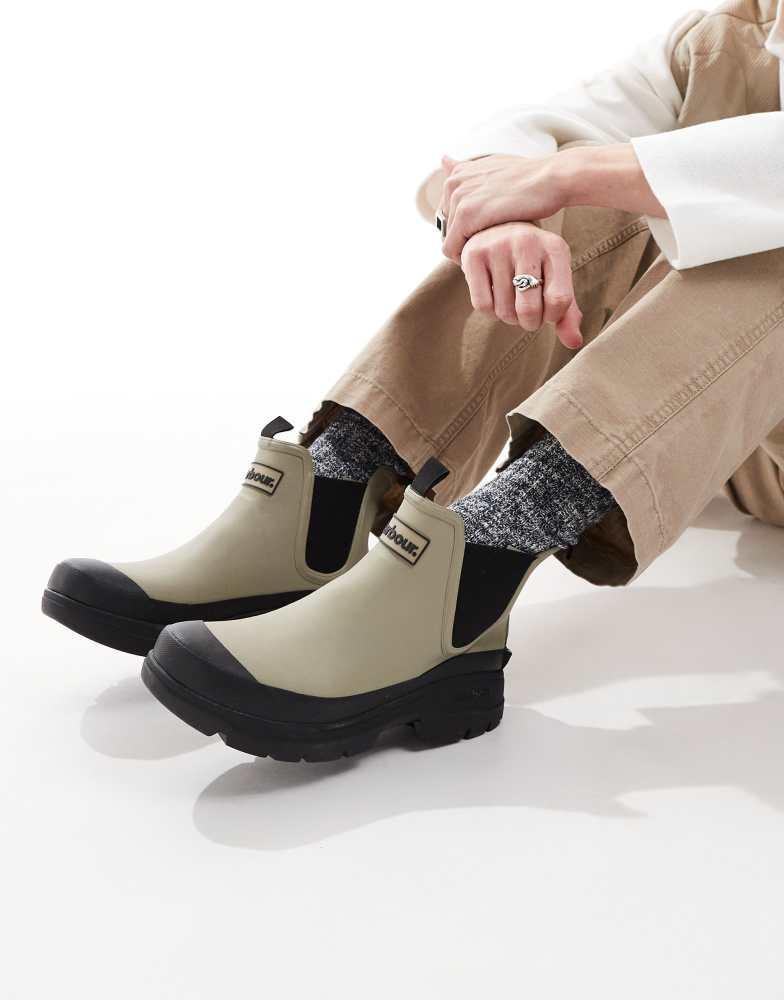 Barbour Barbour Nimbus wellington boots in washed stone