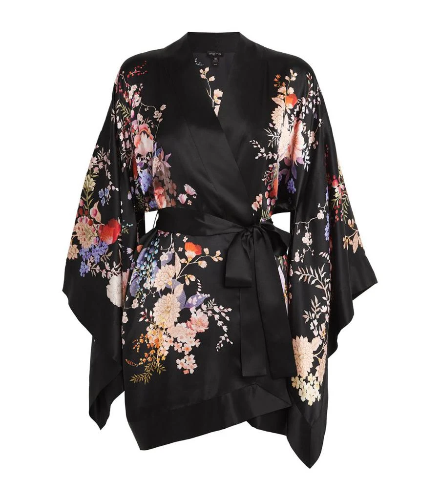 MENG Silk-Satin Floral Kimono 1