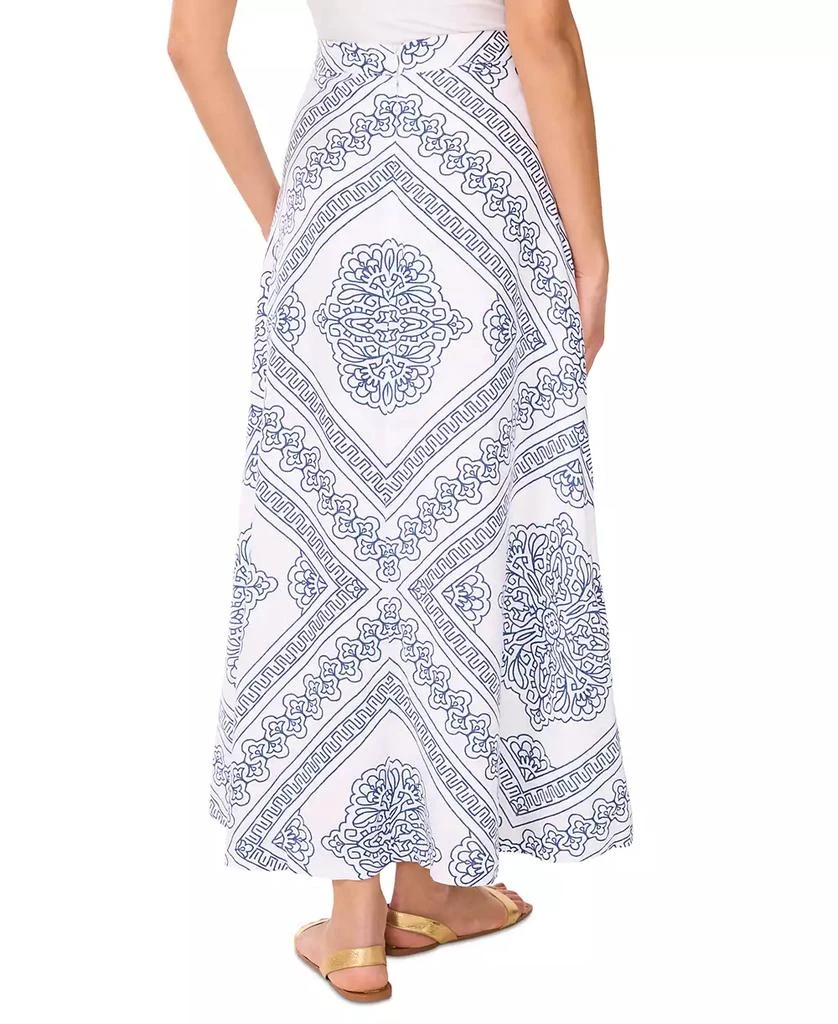 Vince Camuto Women's Linen-Blend A-Line Printed Maxi Skirt 2