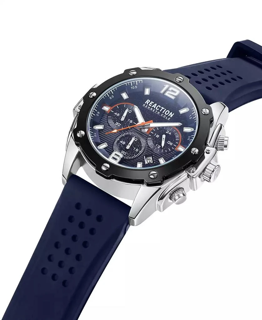 Kenneth Cole Men's Chronograph Blue Siliconee Watch 43.5mm 2
