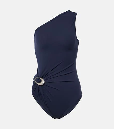 Bottega Veneta Gathered one-shoulder swimsuit 1